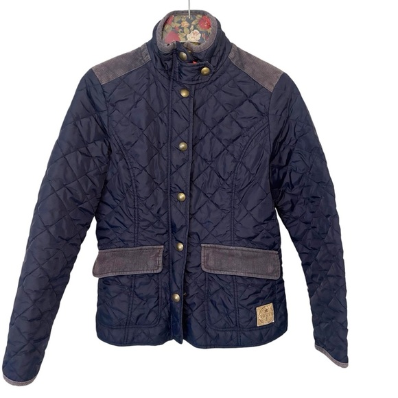 Harvey & Jones Navy Lightweight Quilted Jacket Size 8 - Picture 1 of 11